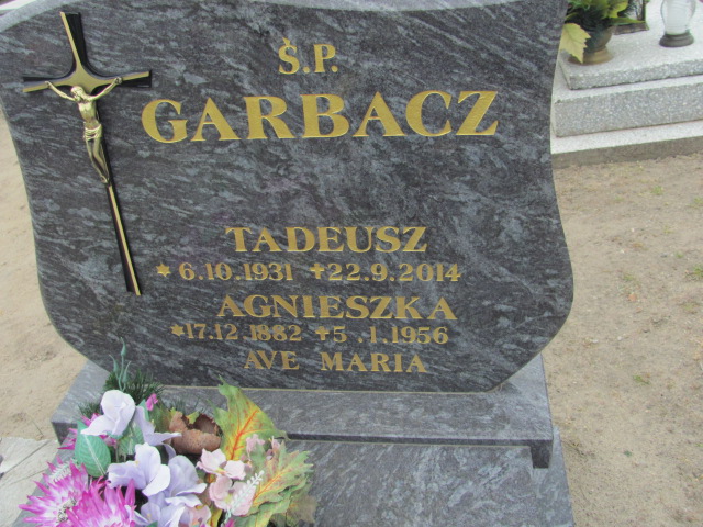 Agnieszka Garbacz 1882 Debrzno - Grobonet - Wyszukiwarka osób pochowanych