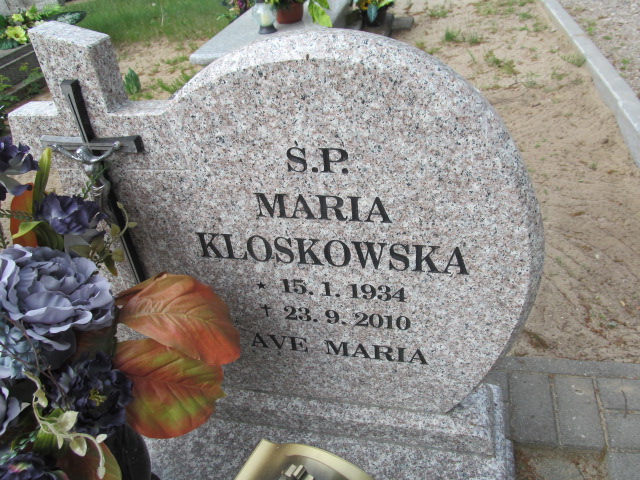 Maria Gertruda Kloskowska 1934 Debrzno - Grobonet - Wyszukiwarka osób pochowanych