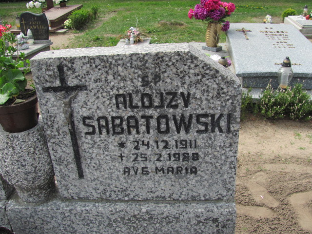 Alojzy Sabatowski 1911 Debrzno - Grobonet - Wyszukiwarka osób pochowanych