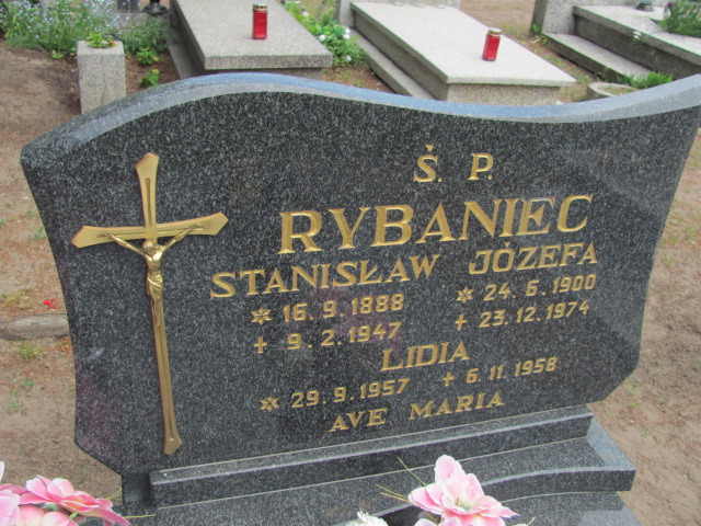 Józefa Rybaniec 1900 Debrzno - Grobonet - Wyszukiwarka osób pochowanych