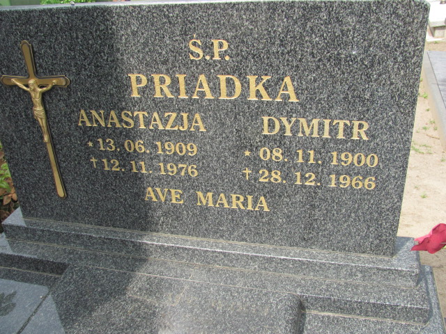 Anastazja Priadka 1909 Debrzno - Grobonet - Wyszukiwarka osób pochowanych